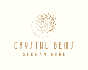 Moon Crystal Sparkle logo design