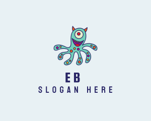 Nursery - Mutant Octopus Alien logo design