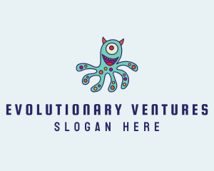 Mutant Octopus Alien logo design