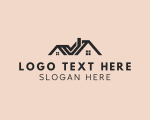 Roofing - House Property Roofing logo design