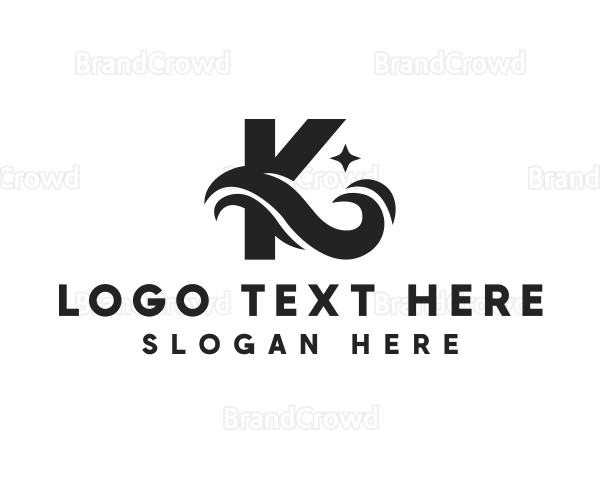 Wave Business Letter K Logo