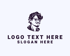Vlogger - Man Eyeglass Fashion Accessory logo design