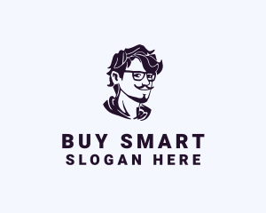 Man Eyeglass Fashion Accessory logo design