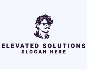 Man Eyeglass Fashion Accessory logo design