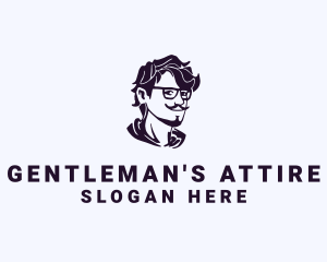 Menswear - Man Eyeglass Fashion Accessory logo design