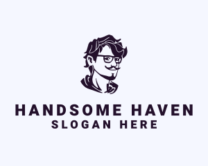 Handsome - Man Eyeglass Fashion Accessory logo design