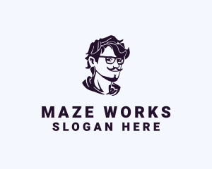 Man Eyeglass Fashion Accessory logo design