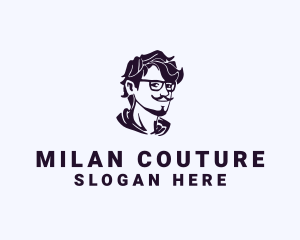 Man Eyeglass Fashion Accessory logo design