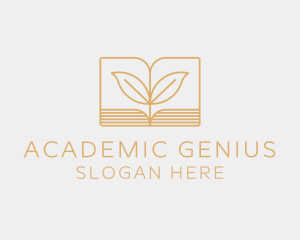 Professor - Leaf Book Education logo design