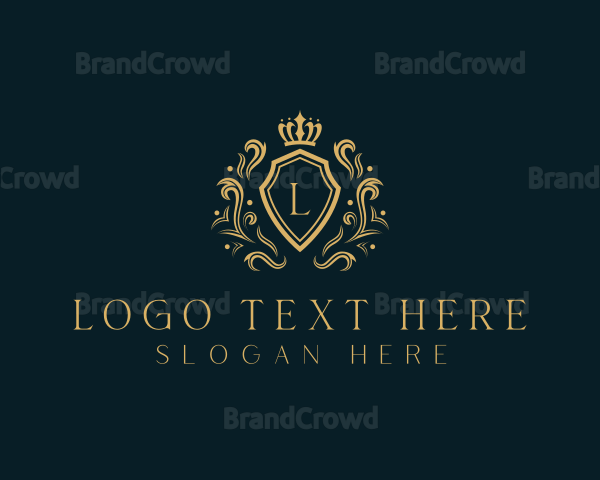 Elegant Royal Crown Shield Logo