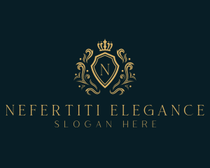 Elegant Royal Crown Shield logo design