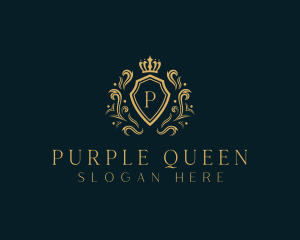 Elegant Royal Crown Shield logo design