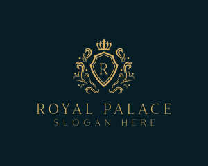 Elegant Royal Crown Shield logo design