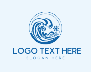 Coastal - Ocean Coastal Waves logo design