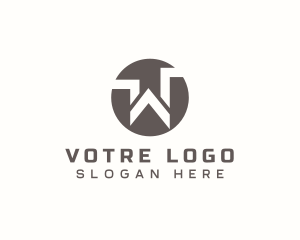 Letter W - Round Tech Business Letter W logo design