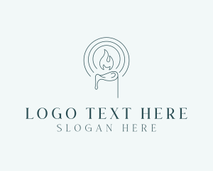 Container Candle - Candle Decor Candlelight logo design