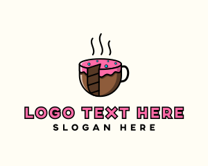 Cake Slice Coffee Logo