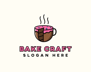 Cake Slice Coffee logo design