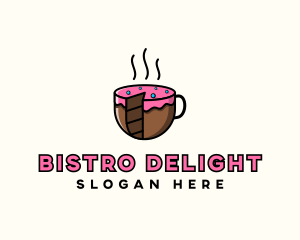 Cake Slice Coffee logo design