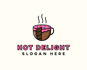 Cake Slice Coffee logo design