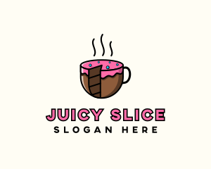 Cake Slice Coffee logo design