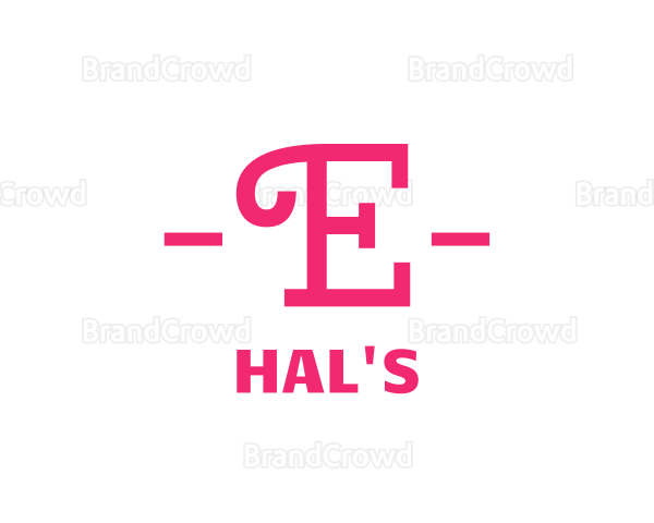 Curly Pink E Logo