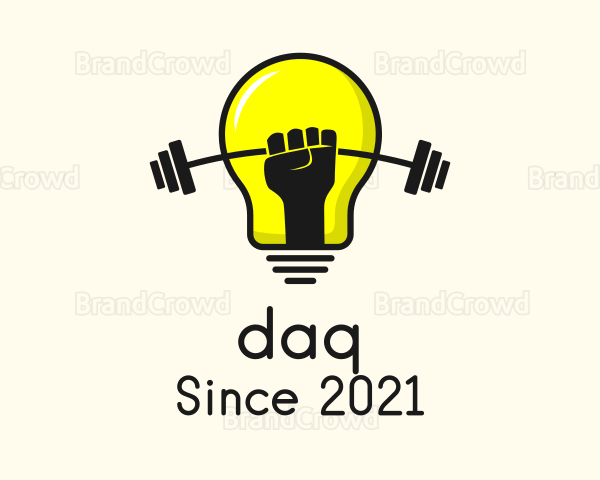 Weightlifting Hand Bulb Logo