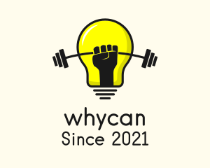 Weightlifting - Weightlifting Hand Bulb logo design