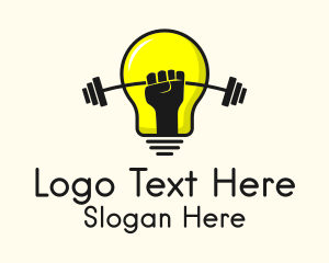 Weightlifting Hand Bulb Logo