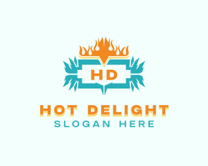 Cold Hot Temperature logo design