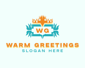 Cold Hot Temperature logo design