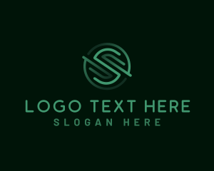 Banking - Cyber Technology Letter S logo design