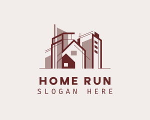 Red Home Architecture logo design