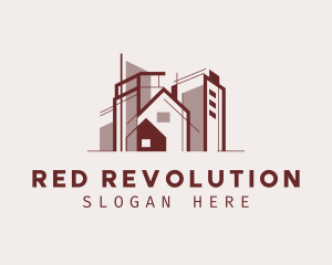 Red Home Architecture logo design