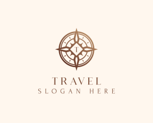 Elegant Compass Travel logo design