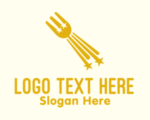 Yummy - Star Fork Restaurant logo design