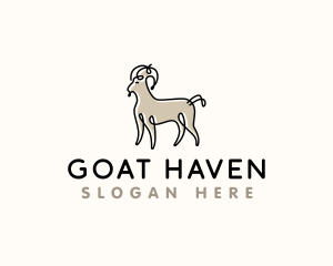 Farm Goat Animal logo design
