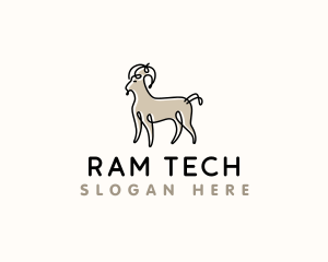 Farm Goat Animal logo design