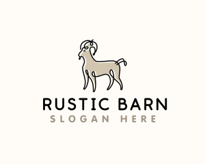 Farm Goat Animal logo design