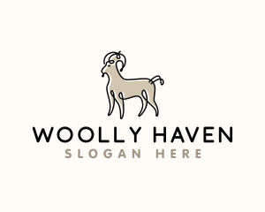 Farm Goat Animal logo design