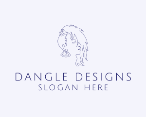 Hairstyle Woman Fashion Accessories  logo design