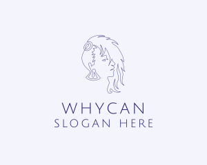 Hairstyle - Hairstyle Woman Fashion Accessories logo design