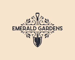 Gardening Lawn Shovel logo design