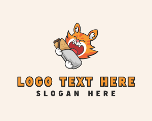 Cafeteria - Burito Fox Cafeteria logo design
