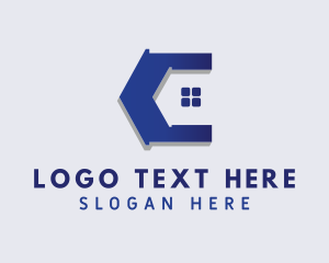 Housing - Real Estate House Letter C logo design