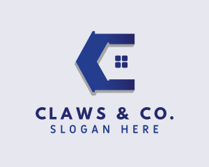 Real Estate House Letter C logo design