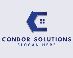 Real Estate House Letter C logo design