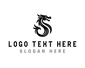 Mythical - Mythical Dragon Tattoo logo design