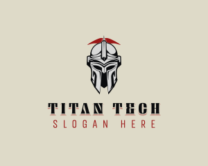 Spartan Combat Helmet logo design