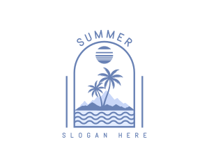 Summer Tree Beach logo design